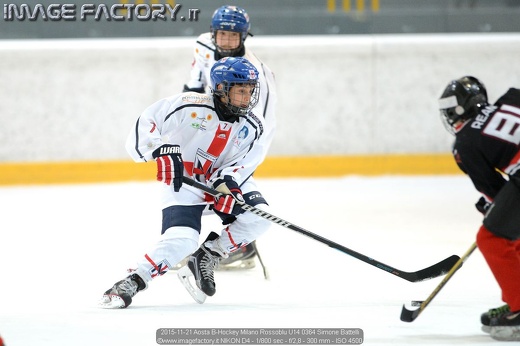 2015-11-21 Aosta B-Hockey Milano Rossoblu U14 0364 Simone Battelli